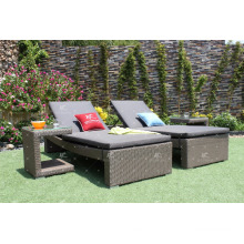 High quality Synthetic PE PVC Rattan Outdoor Sunloungers Resort Furniture